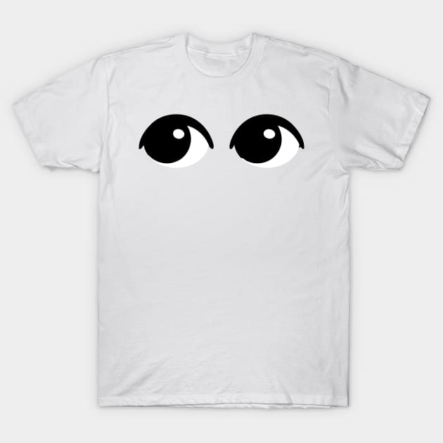 Eyes Looking Sideways Emoticon T-Shirt by AnotherOne